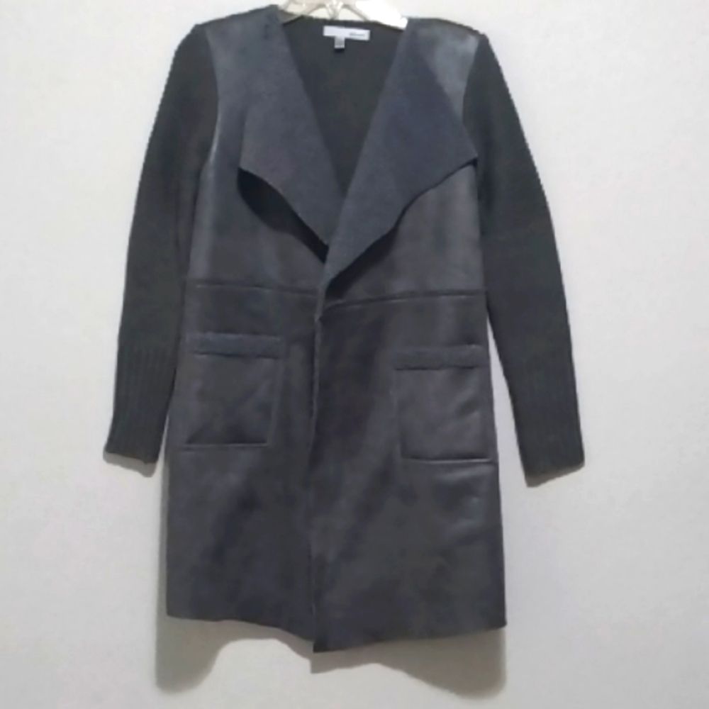 WD-NY XS FAUX SUEDE FRONT SWEATER COAT